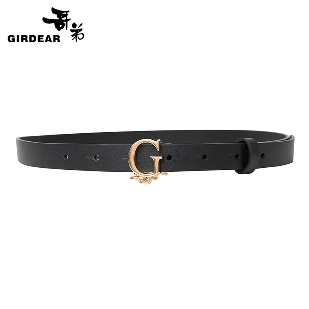 GIRDEAR/哥弟同心协力系列小众G字母细腰带配饰皮带女士1900473