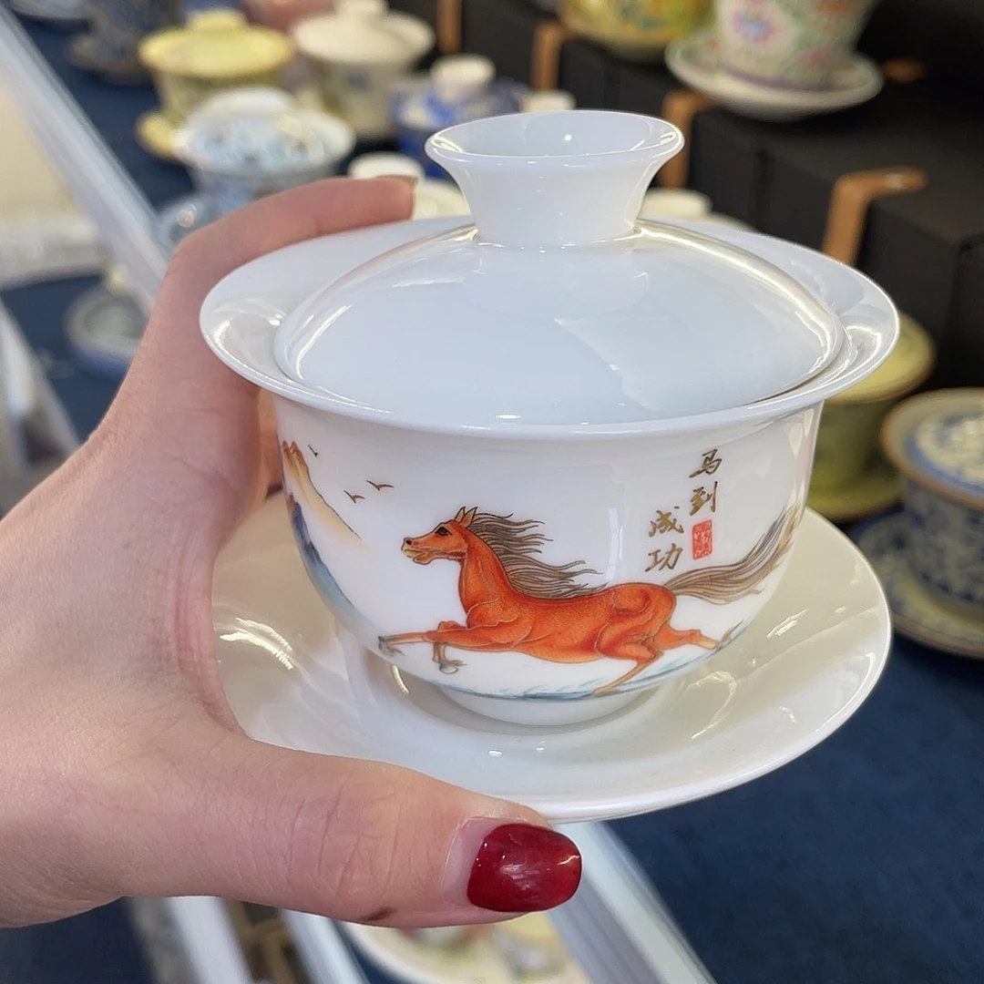 陶景德陶瓷盖碗茶具