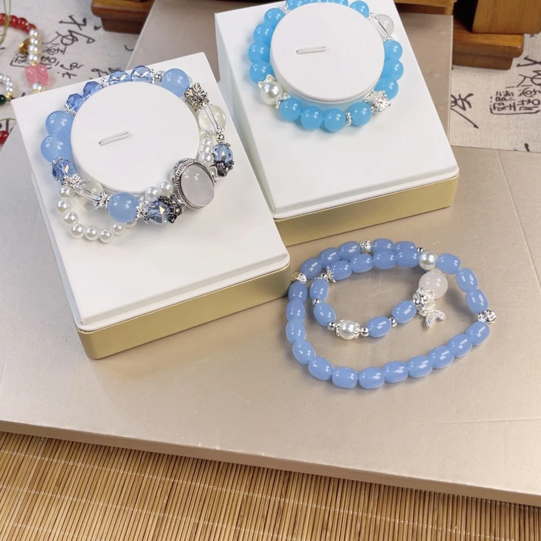 针钠钙石手饰银S925镀金镶嵌