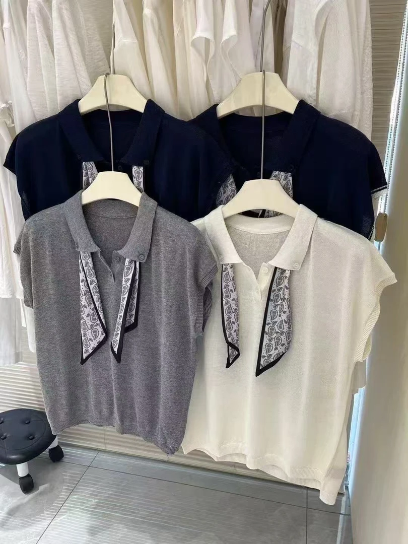 2025年夏季翻领丝带短袖