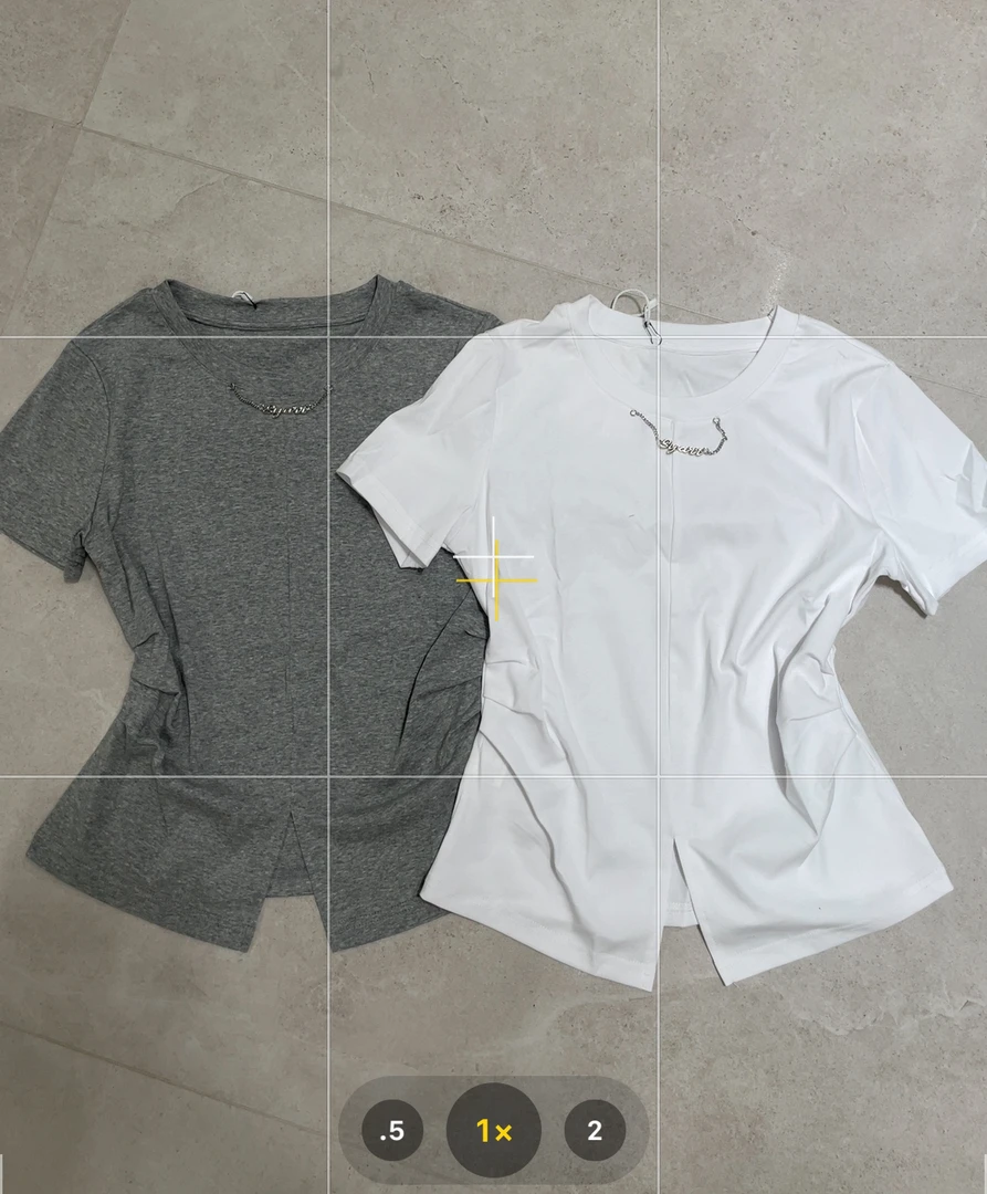 【小白姐姐】25815夏季新款设计款下摆开叉T