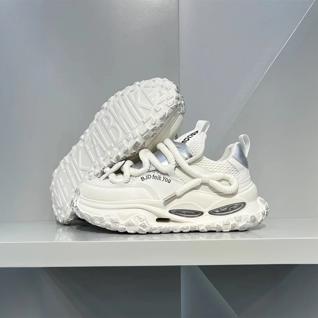 Louis Fordea/路易弗狄高级老爹鞋男士透气运动网鞋增高轻奢男鞋