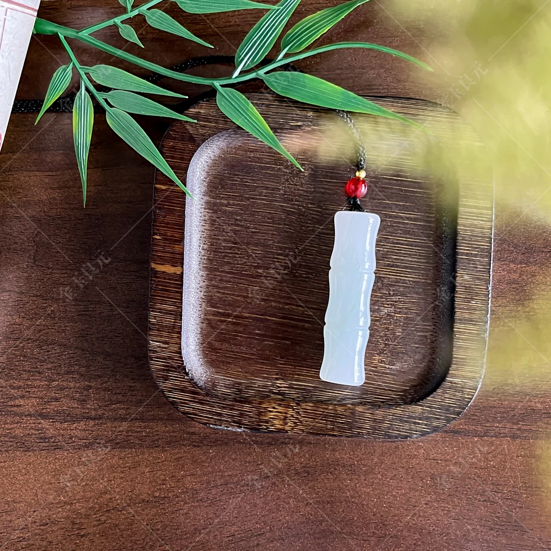 新疆正品天山翠竹节项链民族风玉石吊坠节节高升挂件