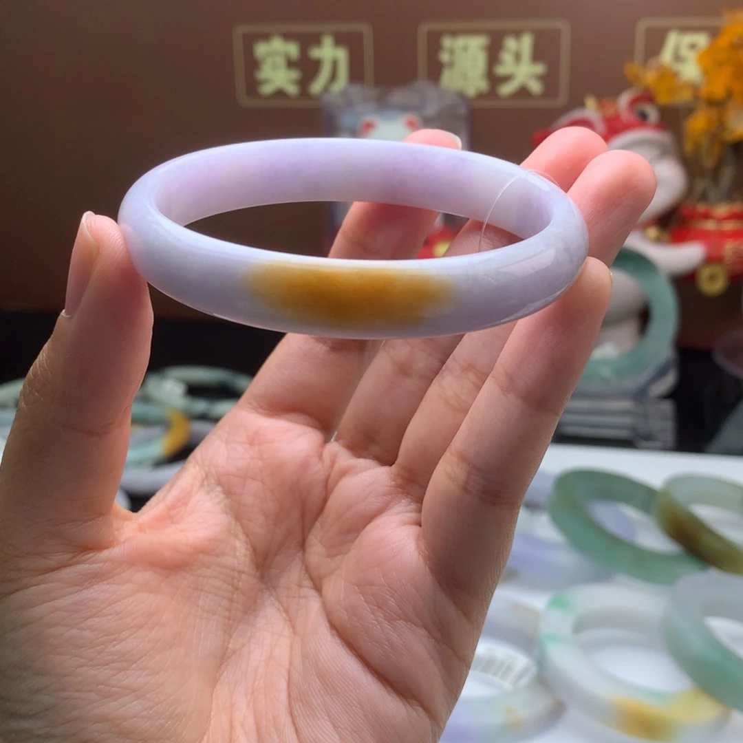 定制翡翠翡翠未镶嵌紫+黄