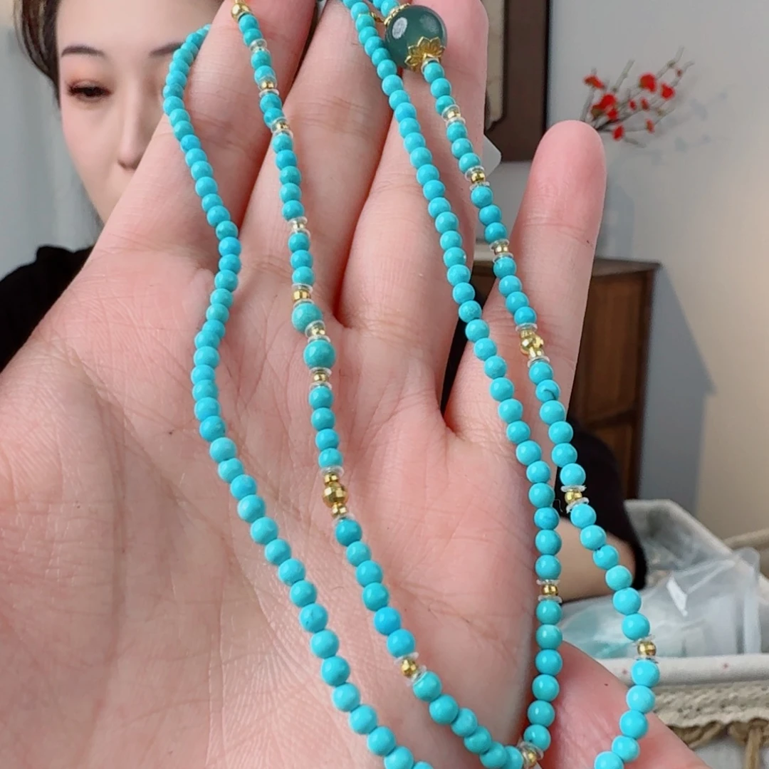 绿松石18K金镶嵌珠宝奇石