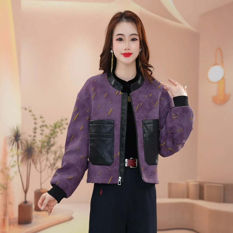 2025年秋季新款气质优雅时尚显瘦百搭减龄休闲女士短款外套#92076