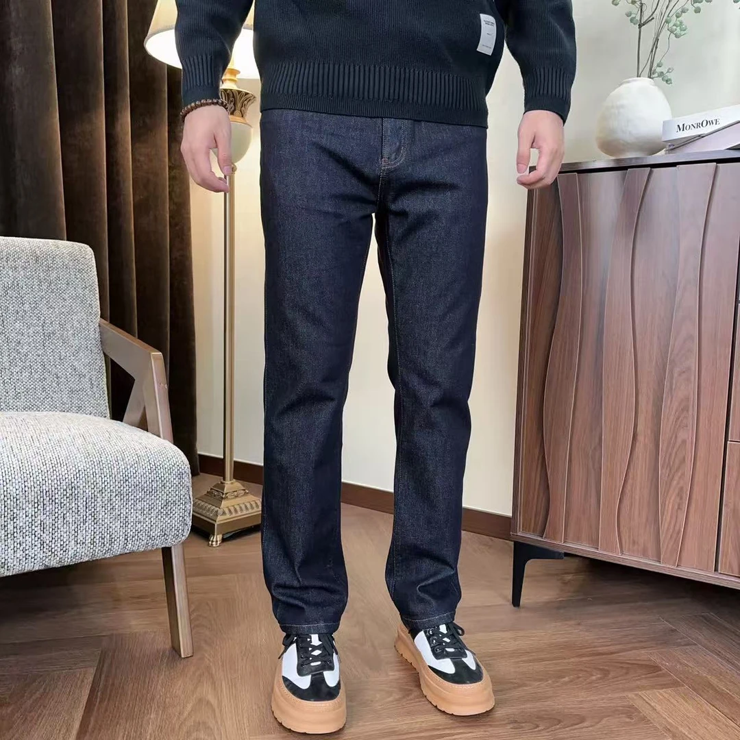 秋冬男士【黑金蓝/丹宁蓝】合身纯直筒高弹男士轻奢百搭牛仔裤