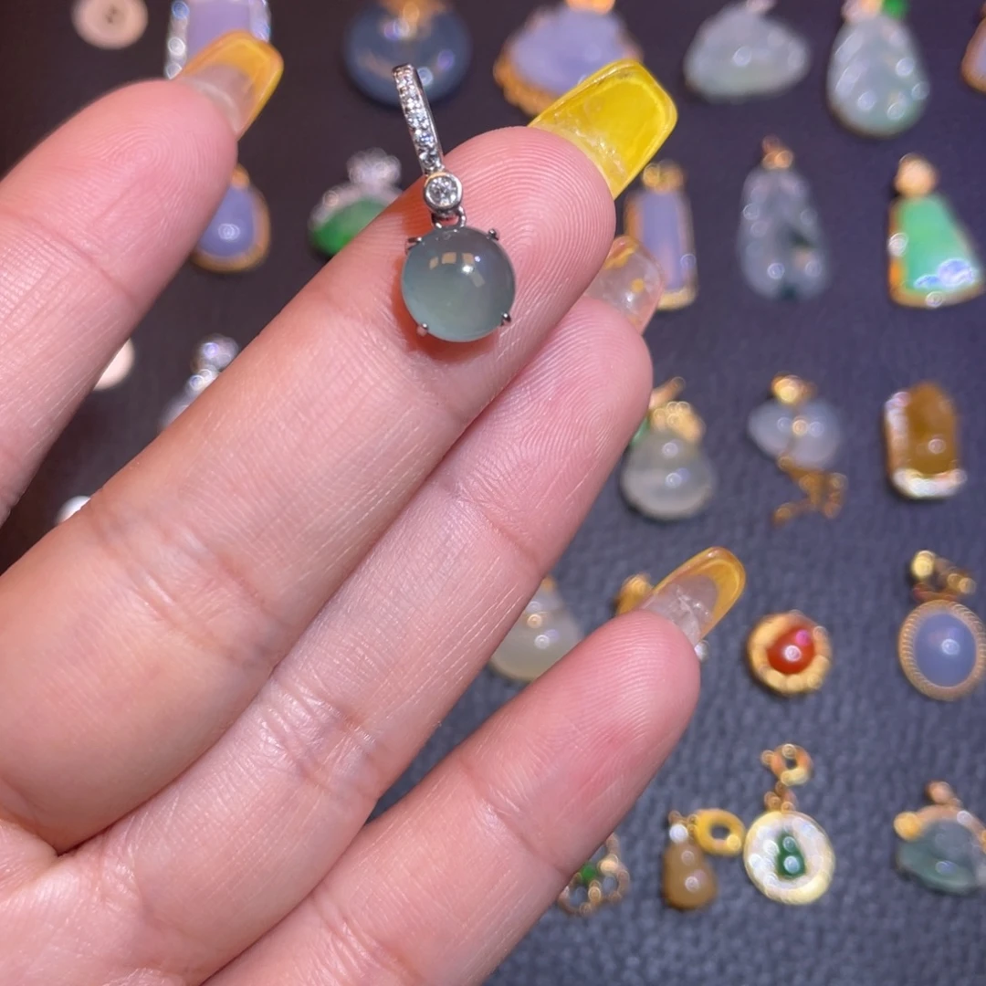 翡翠银S925镶嵌颈饰