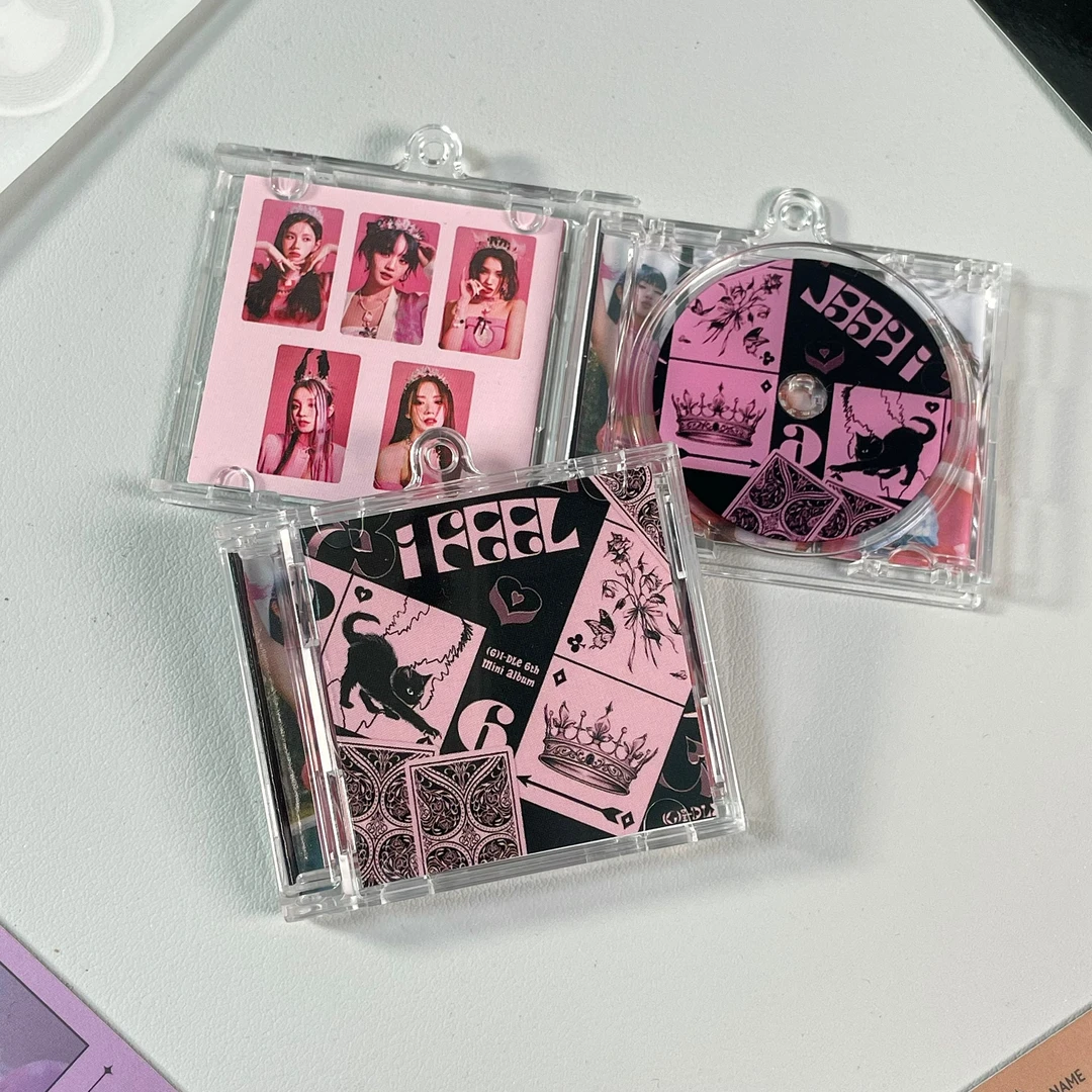 Gidle组合音乐Kpop周边宋雨Qi迷你专辑NFC钥匙扣手工挂件