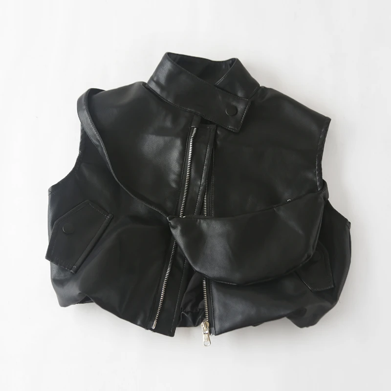 宝宝马甲秋冬装外穿2025网红马夹女童新款背心儿童皮坎肩上衣外套