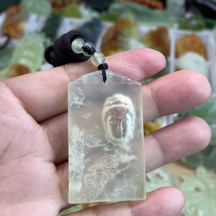 蛇纹石玉合金颈饰