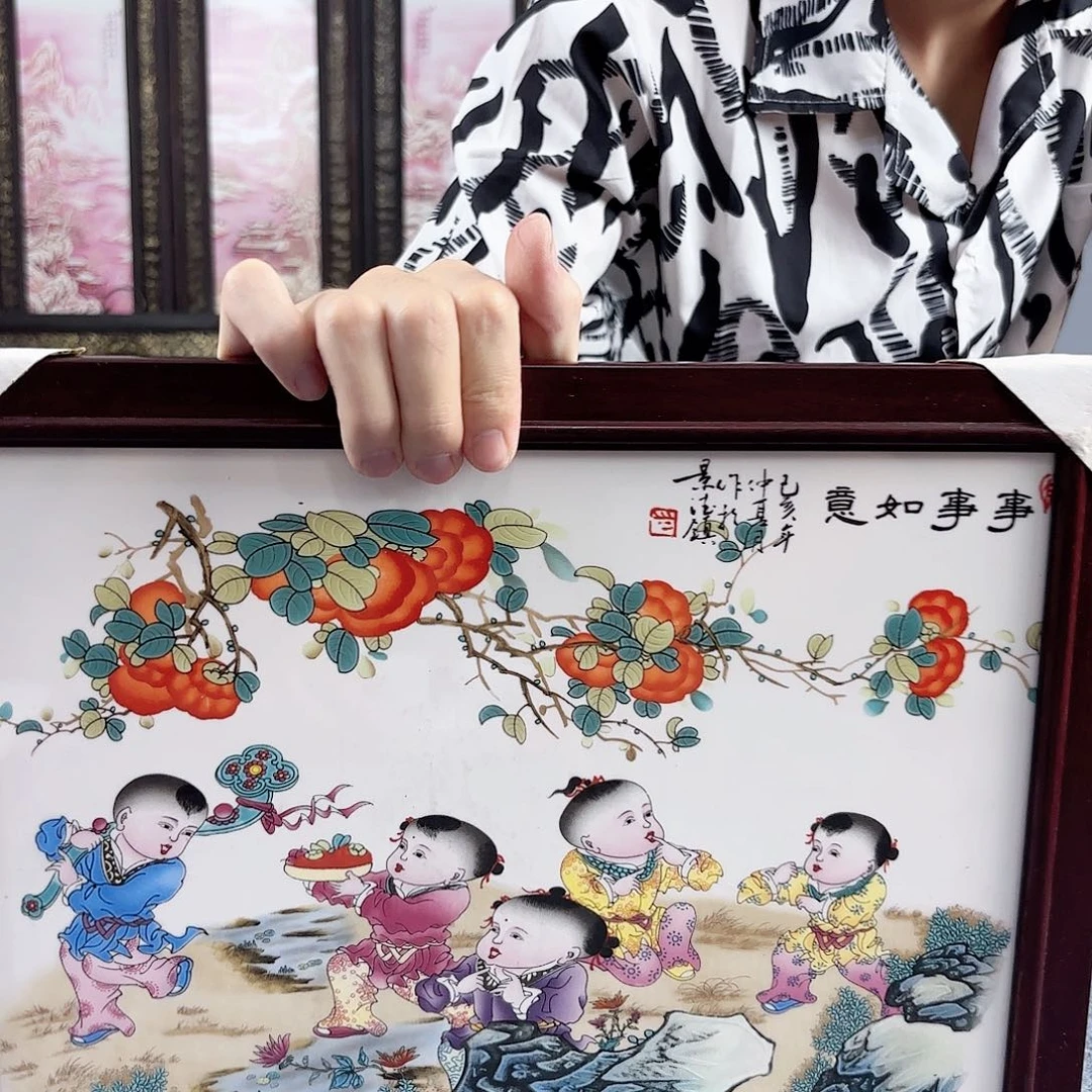 摆件景德镇陶瓷瓷板画