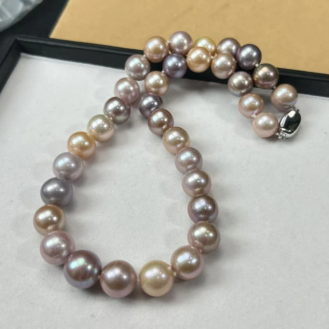 【睿泽鉴宝】S925银淡水有核珍珠混彩项链多样性发一/有瑕 V0123