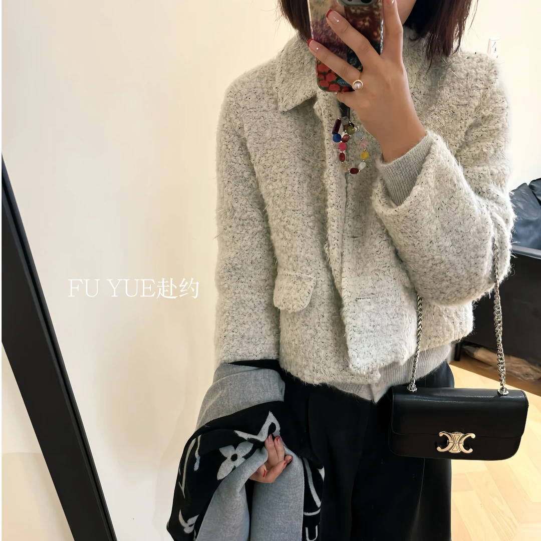 内里加羽羽外套 小香风
