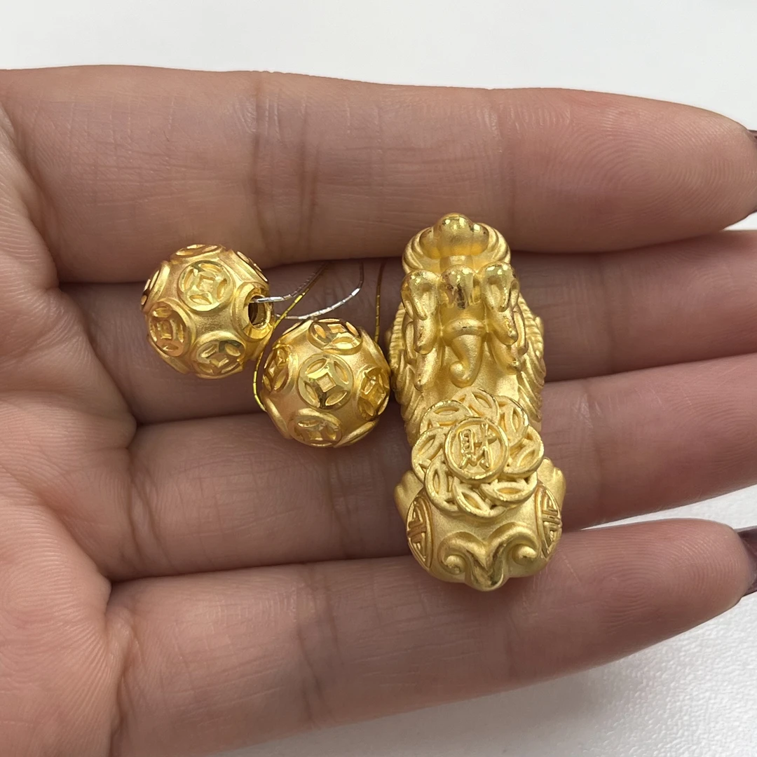 足金八方来财貔貅手串