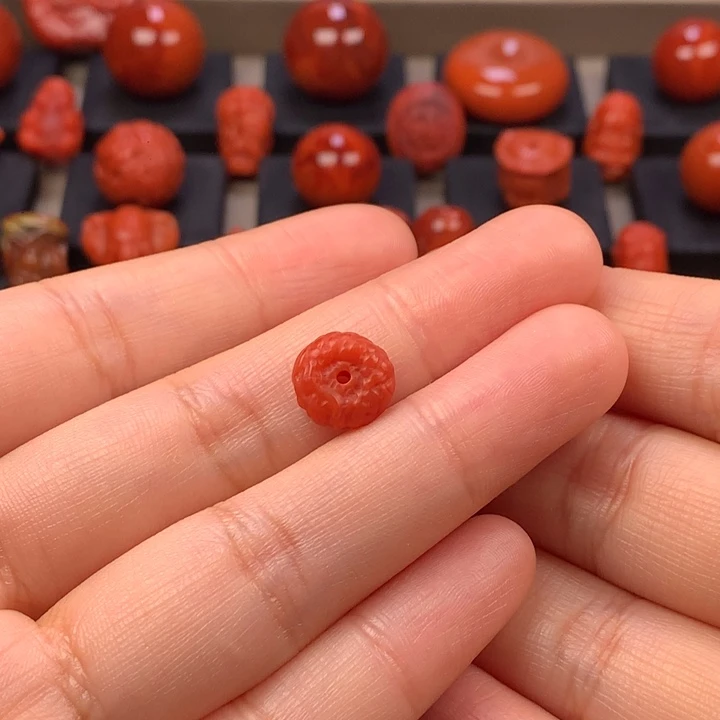 南红玛瑙未镶嵌龙扣10MM+