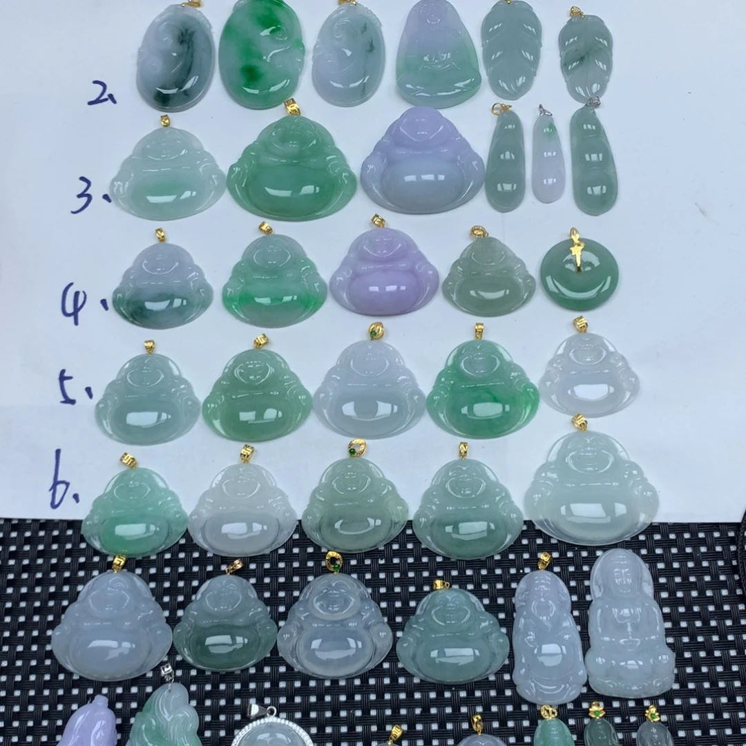 翡翠未镶嵌挂件天然