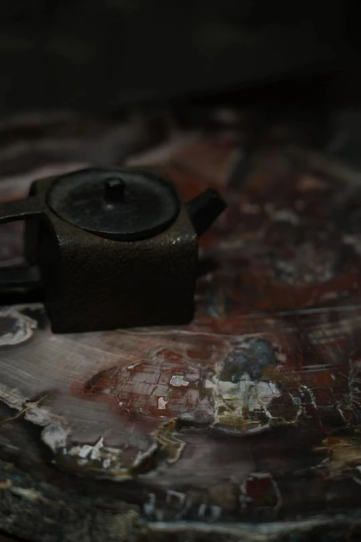 木化石干泡茶盘孤品直径38cm厚3cm