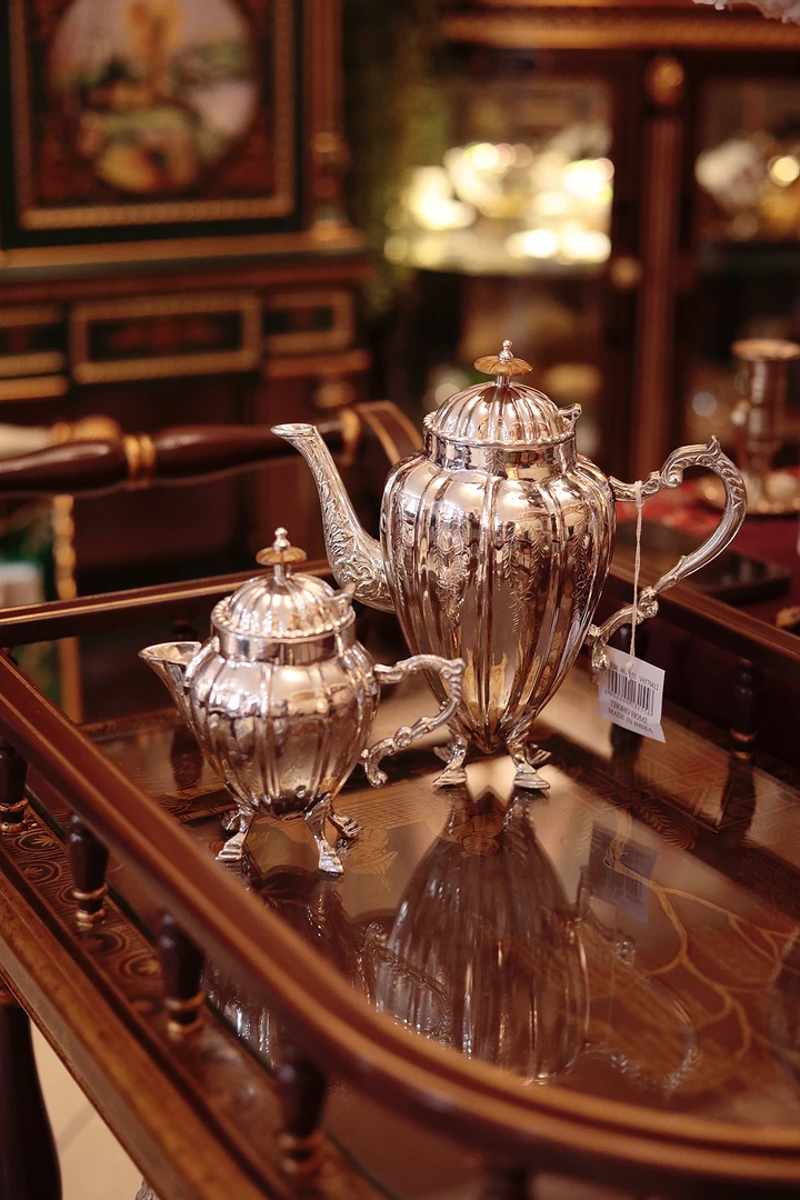 潇允饰家/铜制银壶/茶壶/酒壶/家居装饰摆件