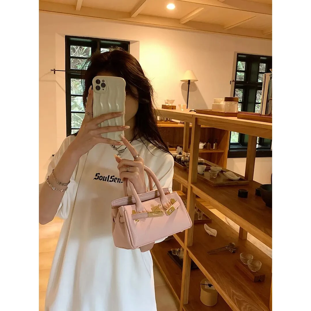 包包女款小众设计手提凯莉包时尚铂金包肩斜跨包轻奢百搭斜跨包