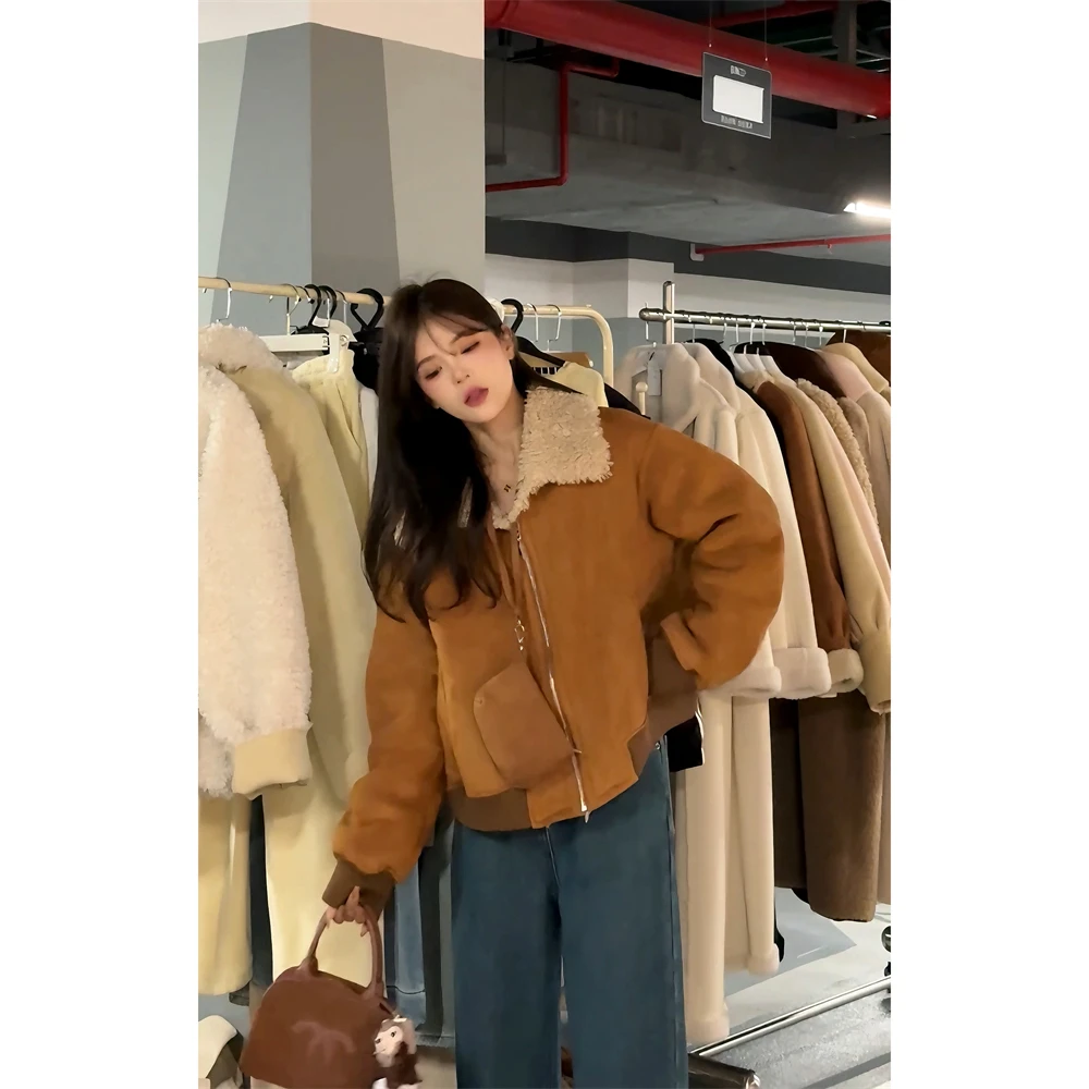 人造皮草 NN LIMITED≥5015 方领拉链皮毛一体仿皮草外套