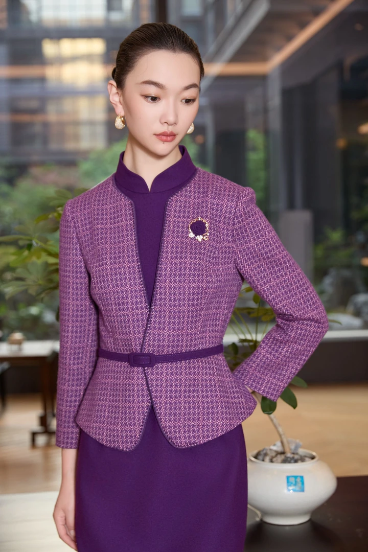 朱紫褕170576旗袍裙/假两件/长袖/气质/时尚/修身/秋冬