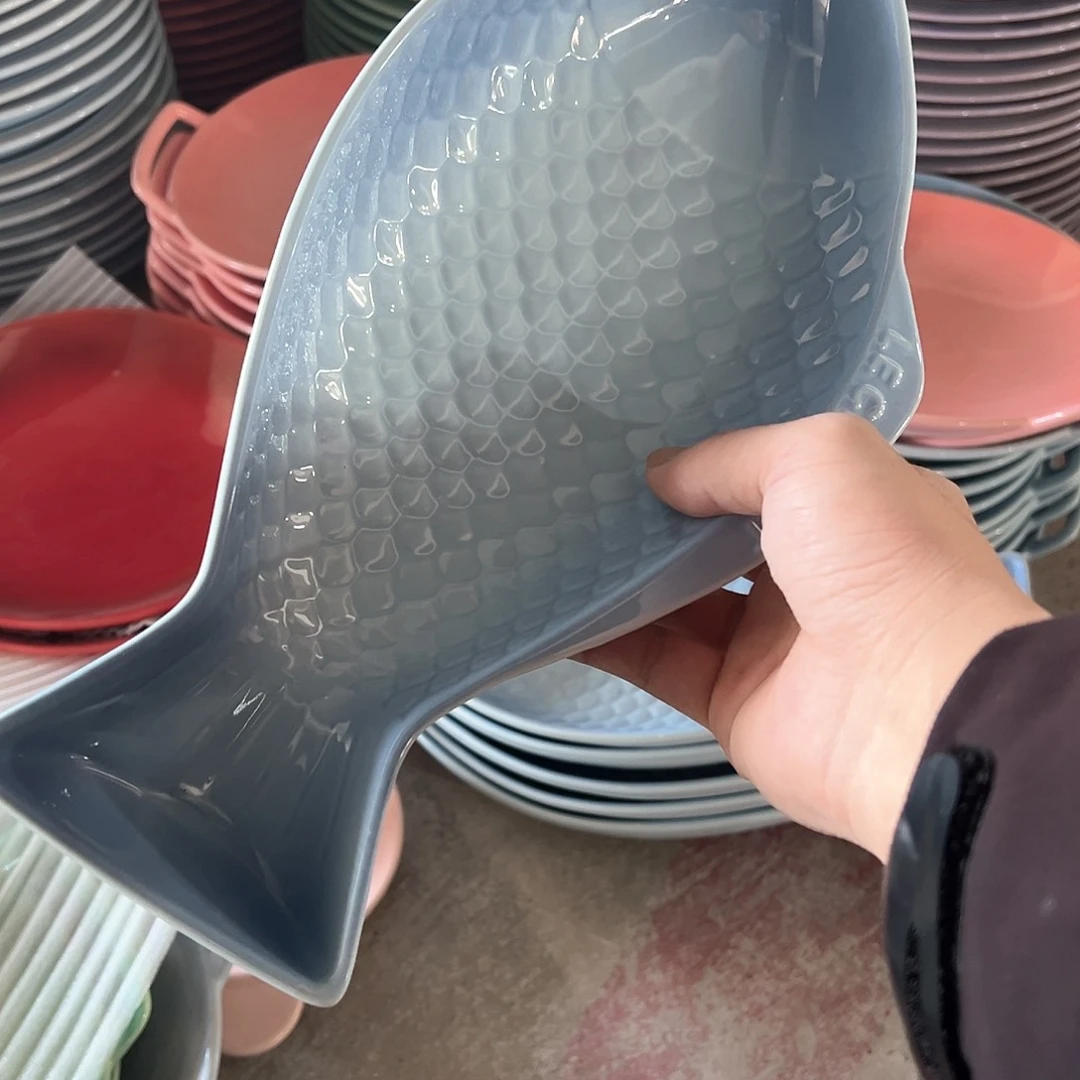 陶瓷 微 大鱼 天蓝色色色