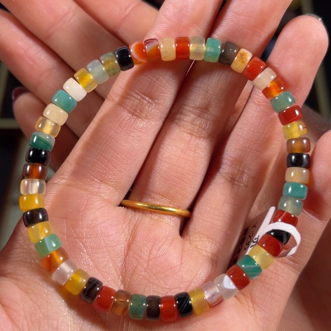 玛瑙/玉髓老改 药片单圈 5.5mm未镶嵌