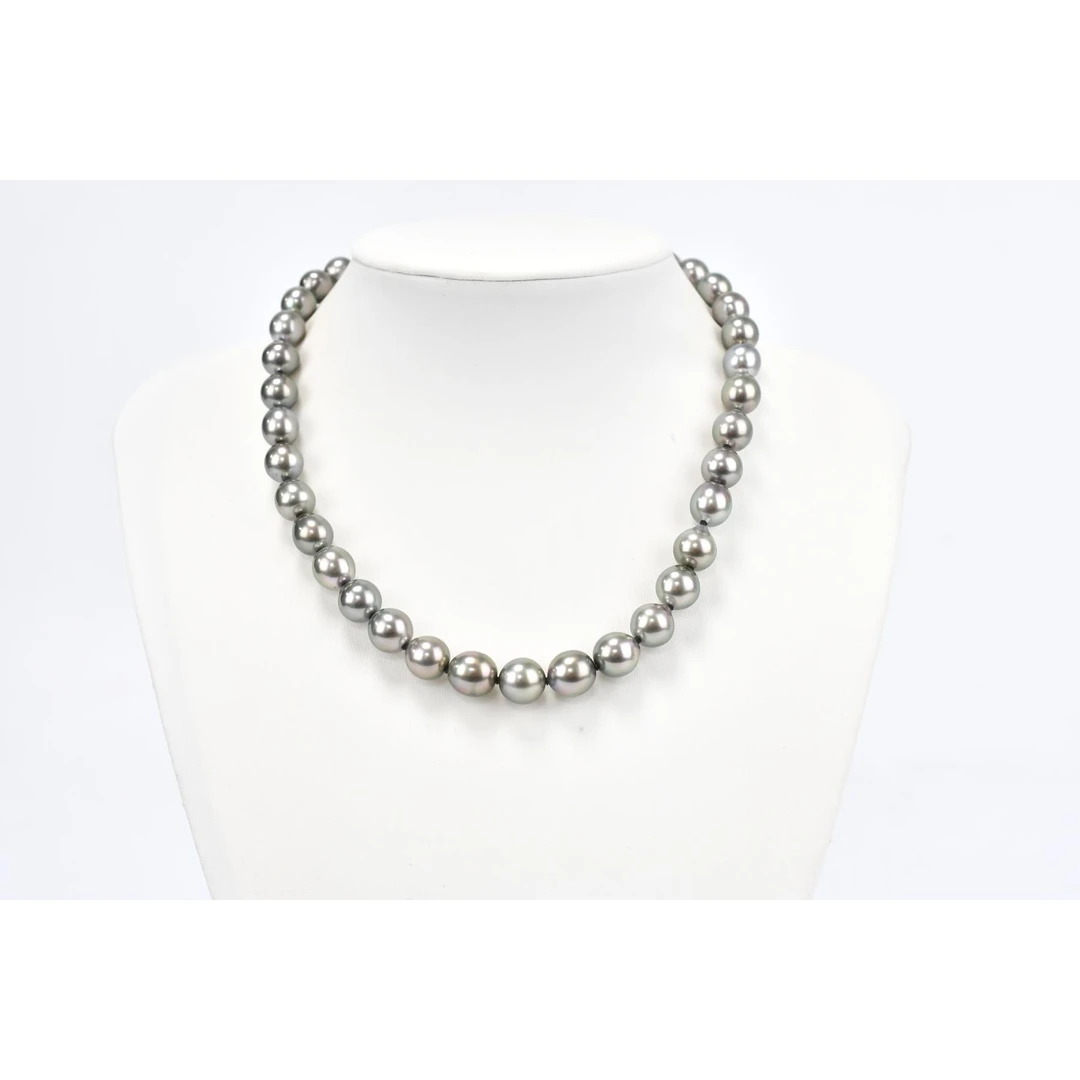 福利限1条铂金灰大溪地黑珍珠时尚项链日原装进口千元劵先抢先得