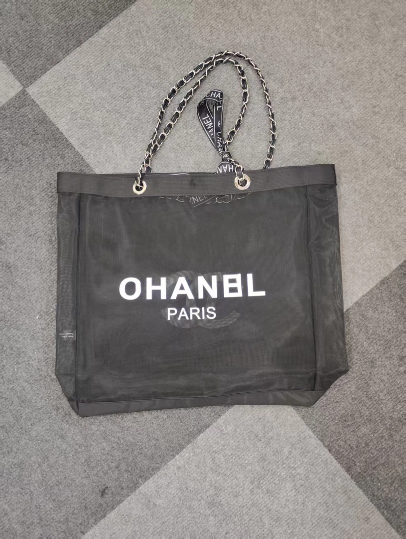 小香家银【Z279】专柜礼赠时尚纱网透气透明托特包大容量托特包单肩