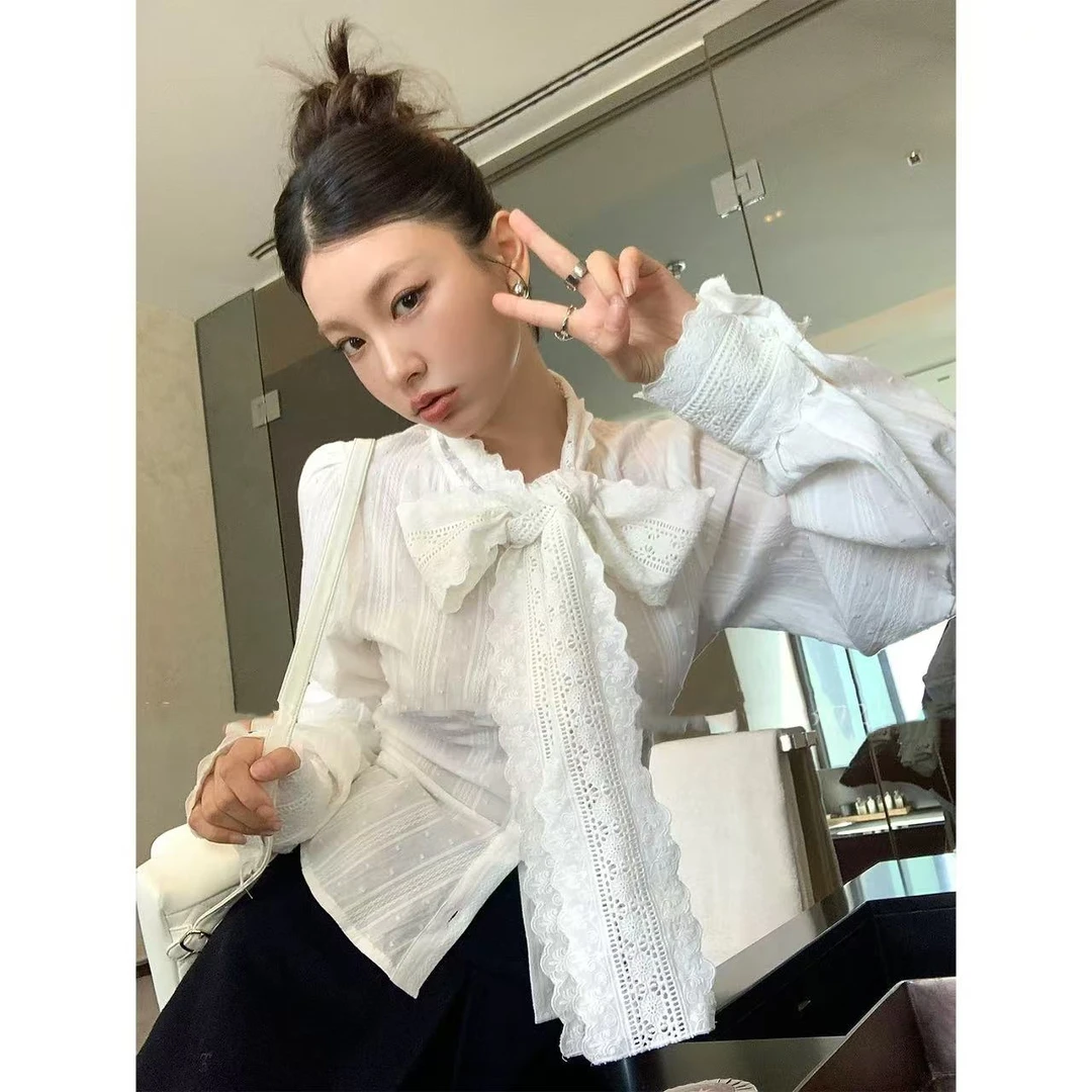 徐秋阳 茉莉奶白 百搭时尚休闲设计感显瘦显白上衣12031