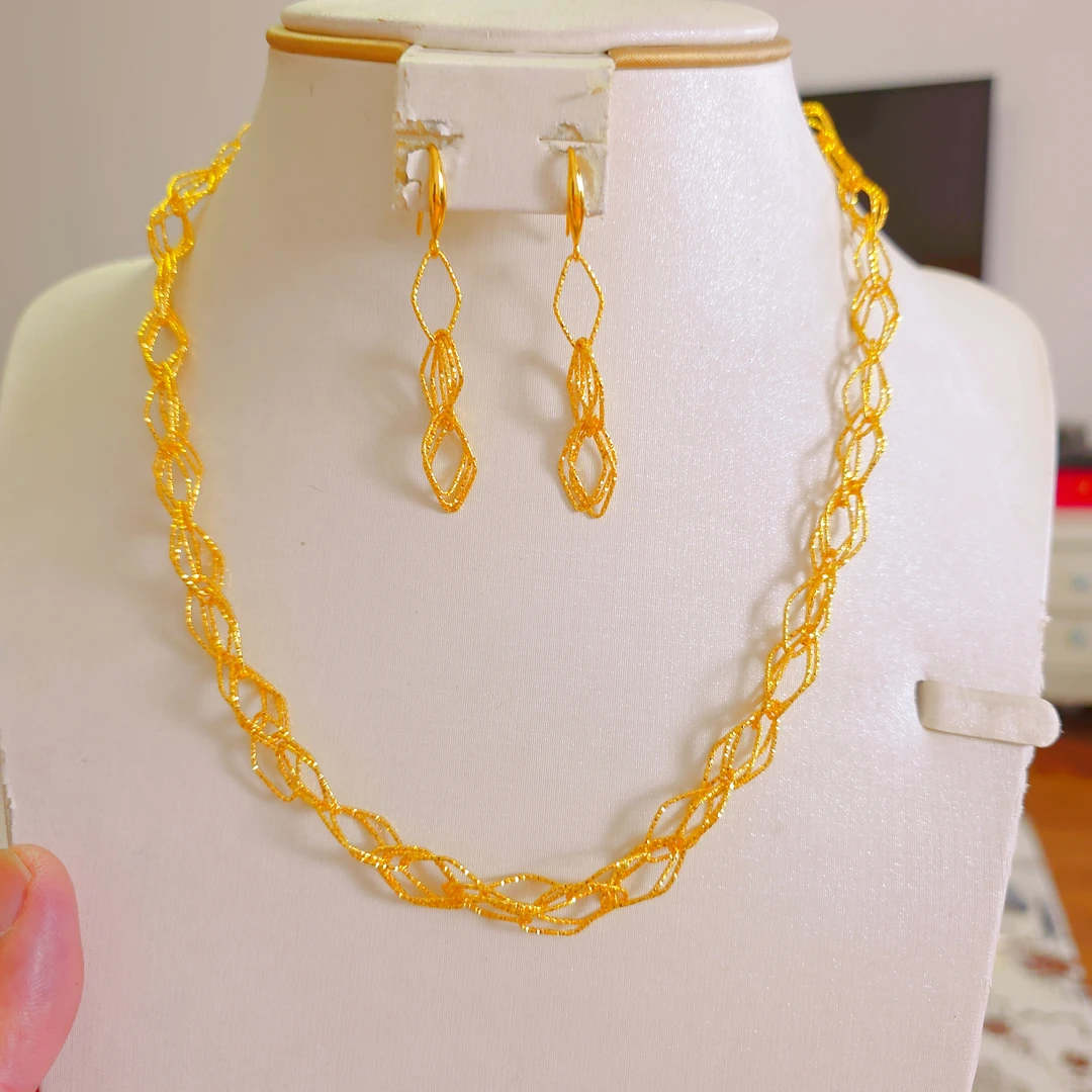 铜合金项链 ئالتۇنپەرداز民族风时尚坠链简约饰品链条金色链子