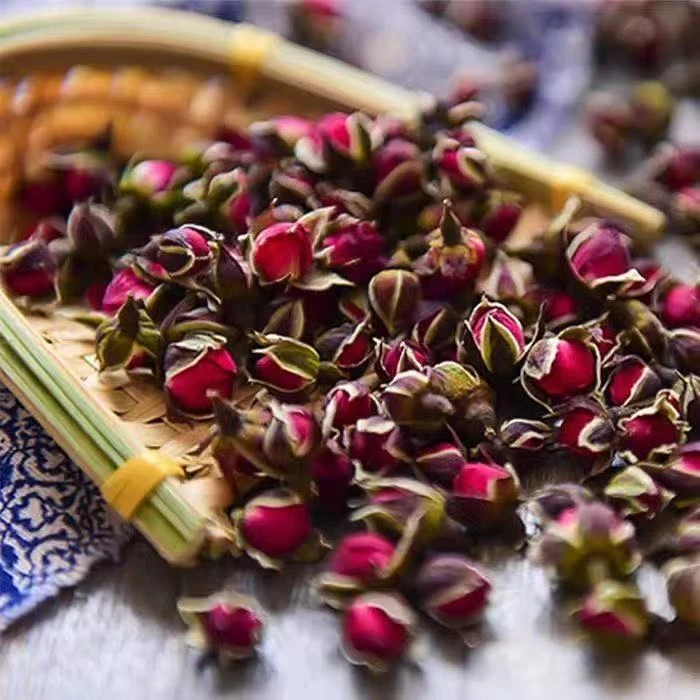 金边玫瑰干花蕾清香四溢可泡茶煮水的玫瑰花茶