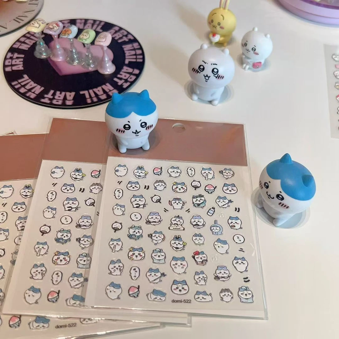 吉伊小八美甲贴纸吉伊卡哇chiikawa浮雕立体diy草蜢打火机贴纸