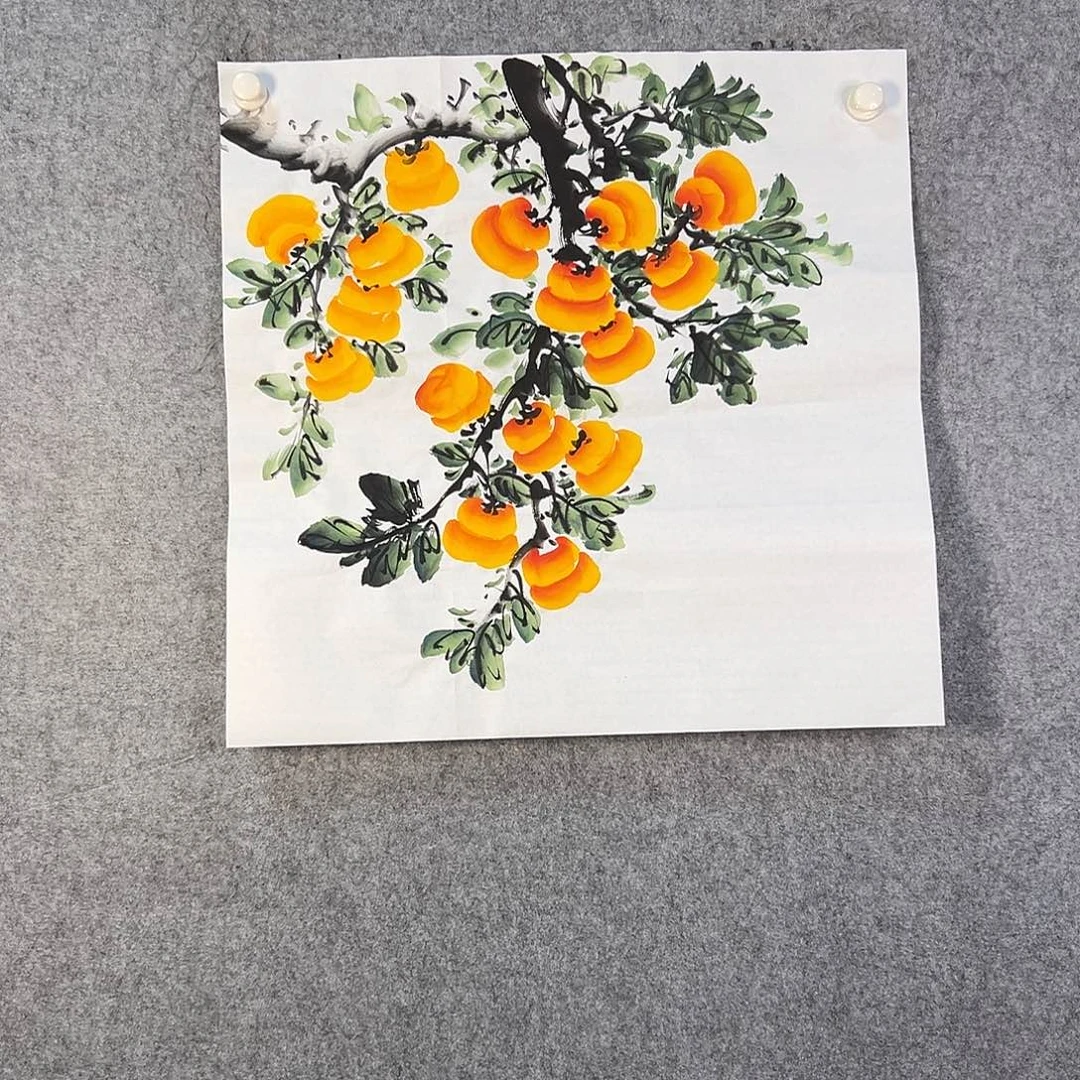 国画128 花鸟和蝴蝶都在等待它飞