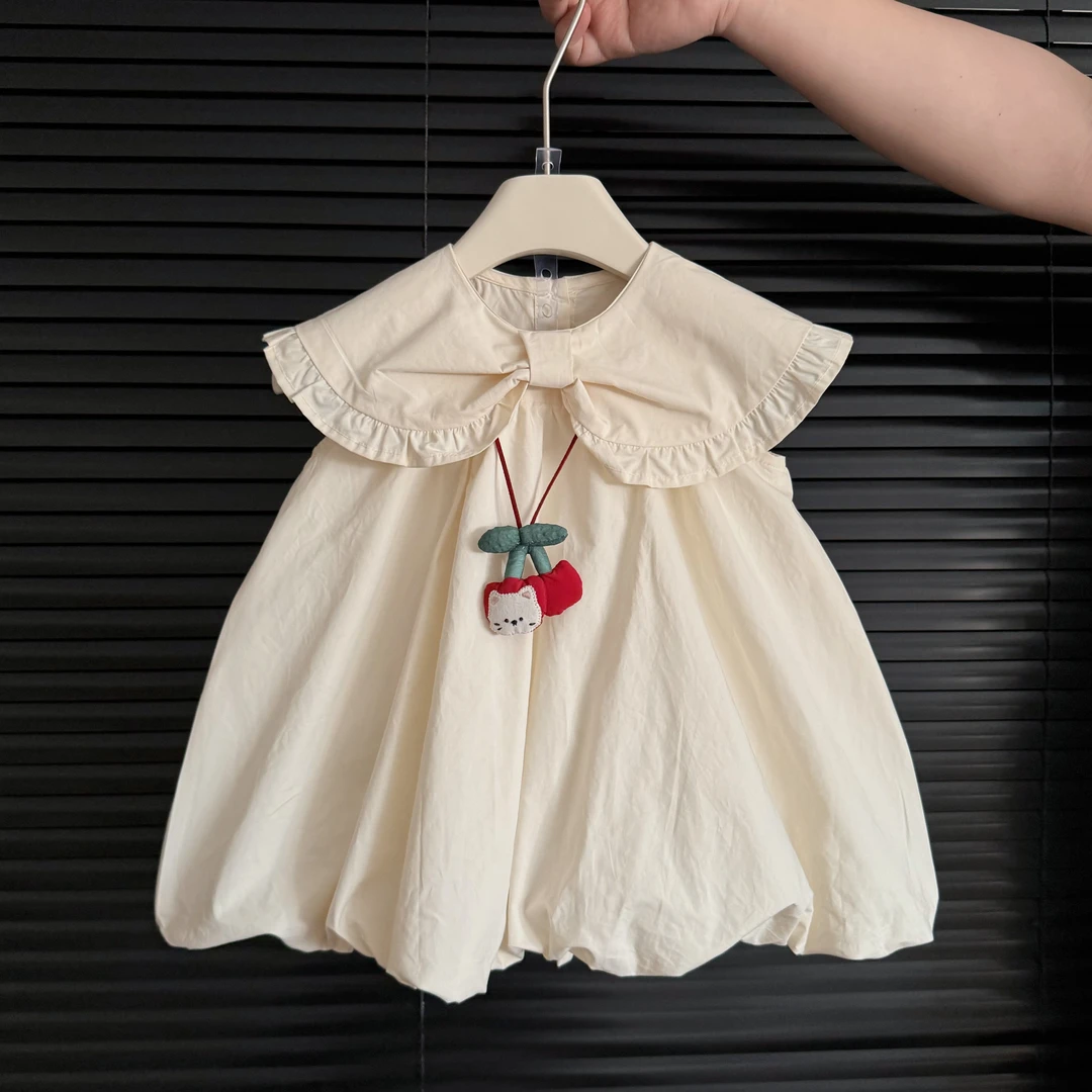 女童连衣裙夏款女宝宝可爱蝴蝶结花苞裙公主裙L6809