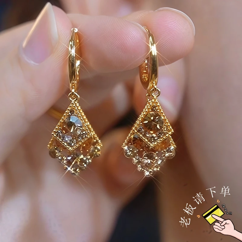 925银针耳饰中秋佳节时尚女人秋冬时尚气质百搭女生小饰品高颜值