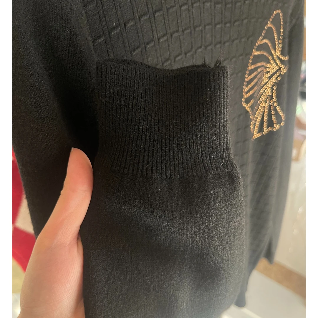 新春款针织羊毛V领女款09