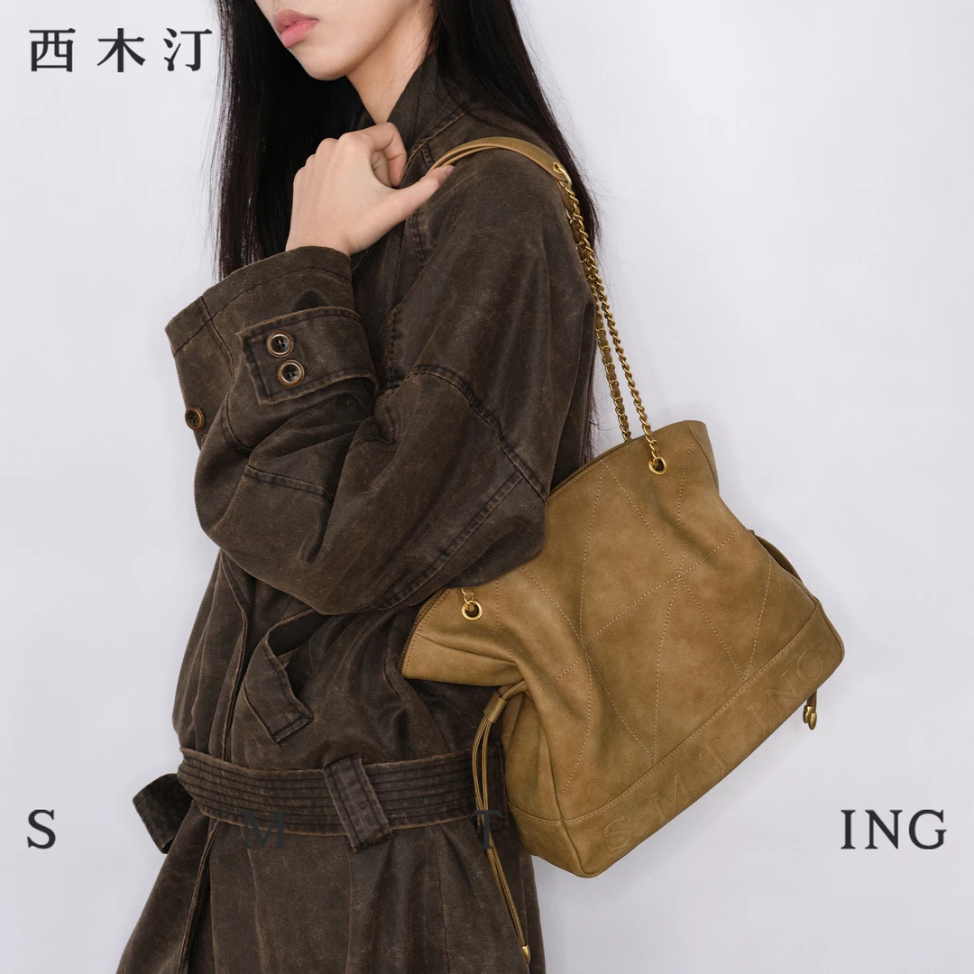 【西木汀】秋日恋歌 新款福袋包链条托特包大容量通勤女包流光风秋