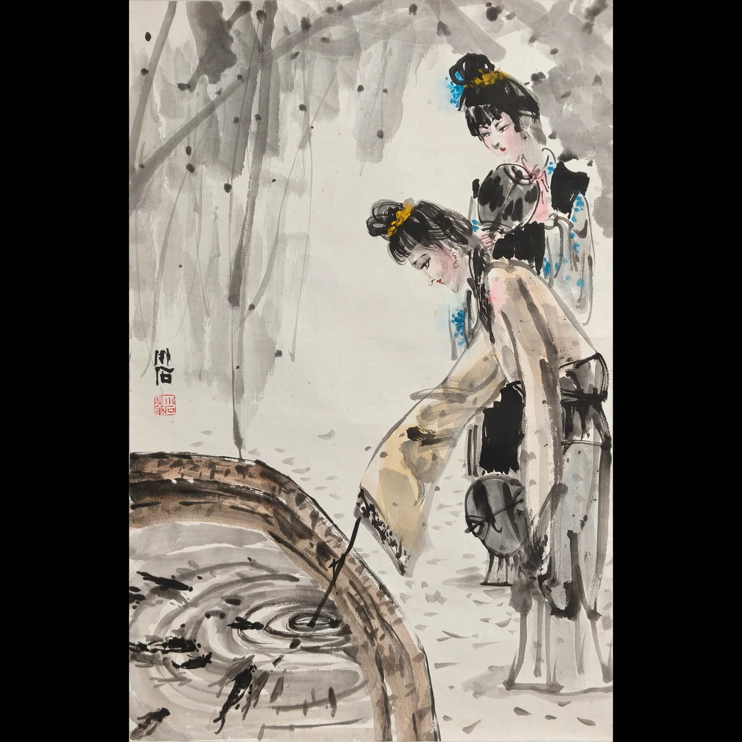 Lot.2604 傅小石《人物》托底69*43cm  约2.7平尺