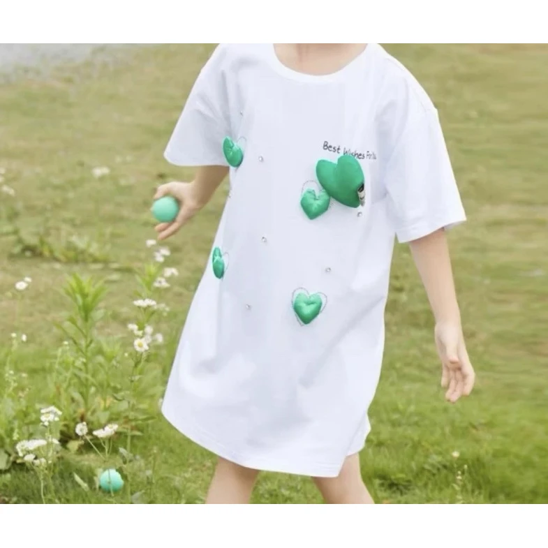 XH 大庆【其】仓W222221107女童洋气夏款连衣裙 （库位V5）