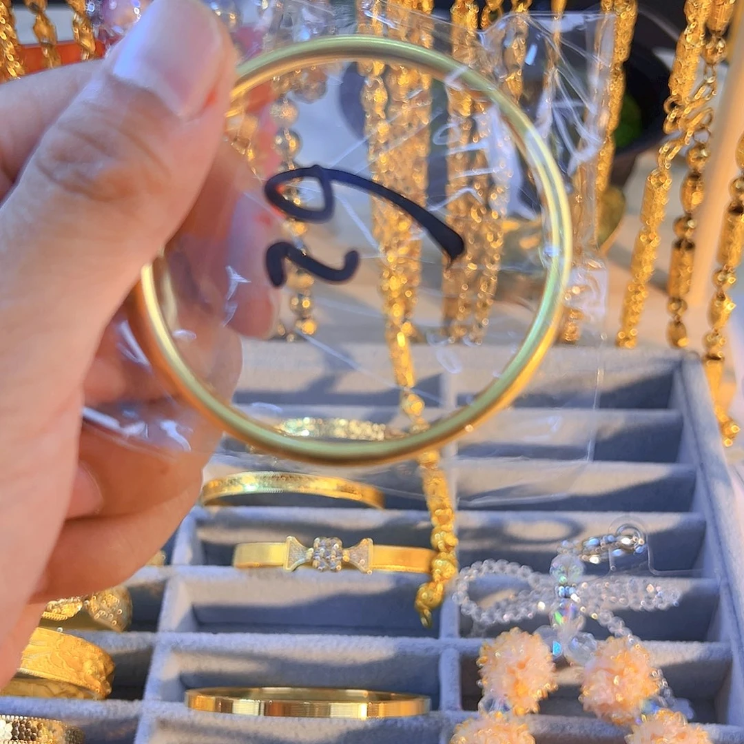 铜合金素圈古法手镯
