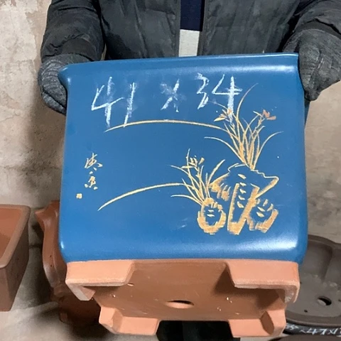 紫砂花盆手工制作