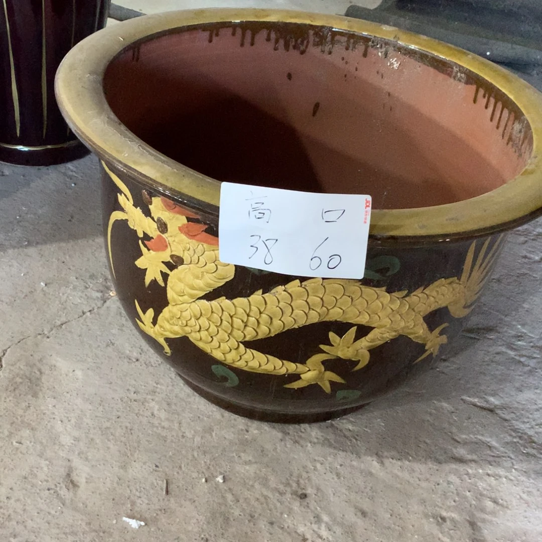 微瑕高温陶瓷花盆