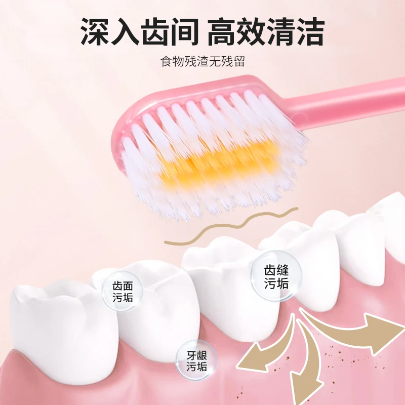官方正品高密软毛牙刷不炸毛掉毛扎嘴护龈护齿家用耐用独立包装