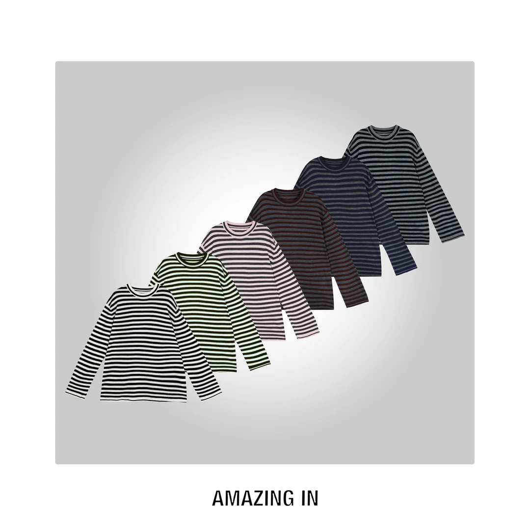 AMAZING IN | 桑蚕丝绵羊毛x莱赛尔条纹上衣A250805-AI58CTL26603