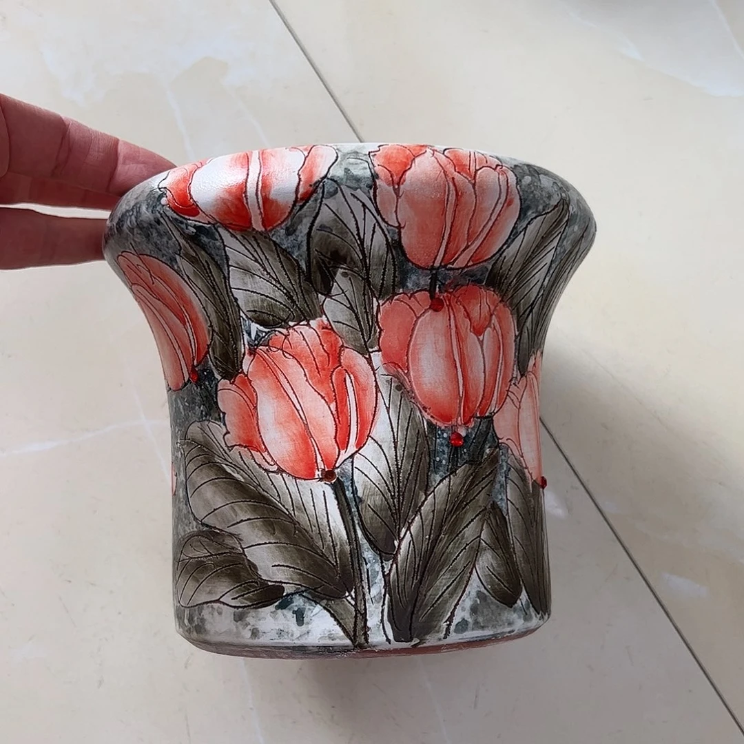 景德镇炫彩手绘口14高14