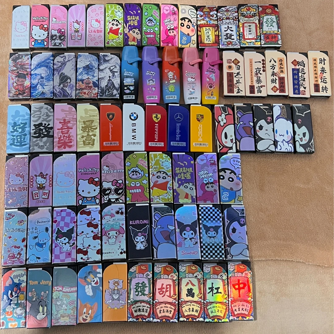 【个人】可选款可爱卡通送男友送朋友金属蓝焰直冲防风打火机