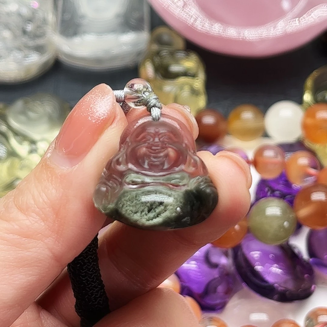 紫晶颈饰未镶嵌榴***骨