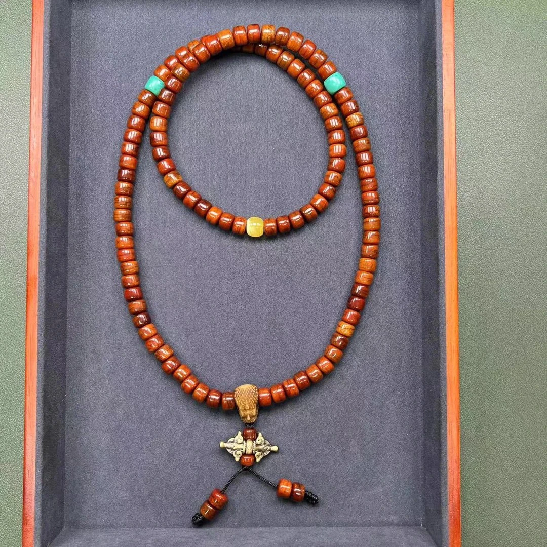 非金属珐琅项链 藏式经典高端项链108粒m